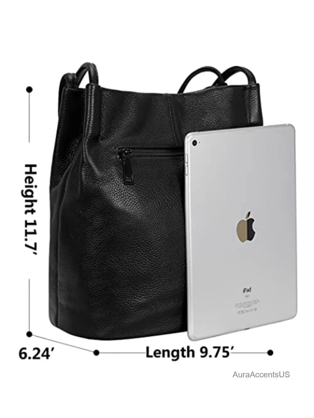 Genuine Leather Hobo Shoulder Bag Large Tote Work Purse